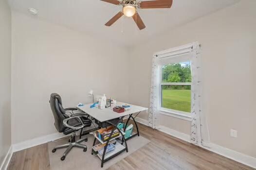 2405 Dakota Way, Crestview, FL 32536 - office space with wood finished floors and ceiling fan