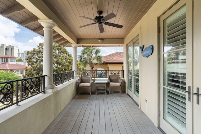 176 Rue Martine, Miramar Beach, FL 32550 - wooden deck with ceiling fan