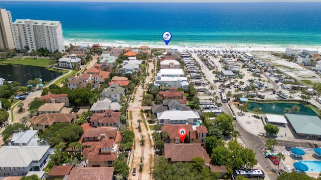 176 Rue Martine, Miramar Beach, FL 32550 - aerial view of property's location with extended coastline and nearby suburban area