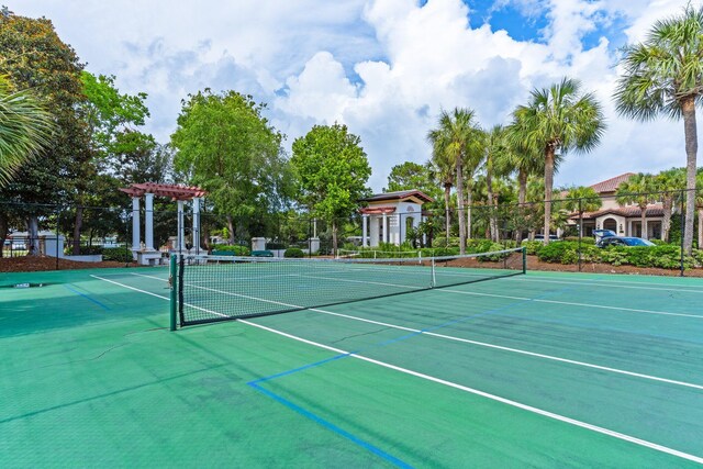 176 Rue Martine, Miramar Beach, FL 32550 - view of tennis court featuring community basketball court
