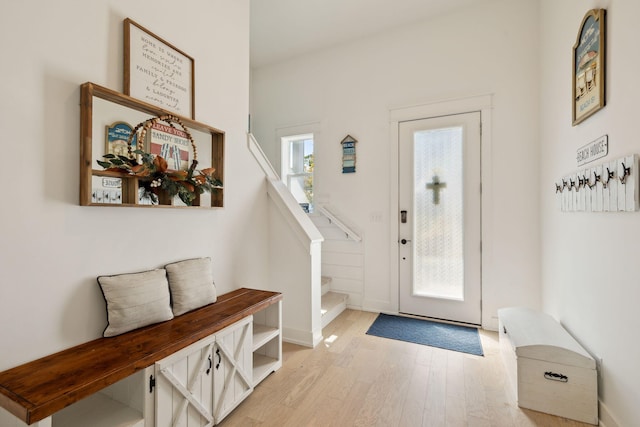 234 Grande Pointe Cir, Inlet Beach, FL 32461 - entrance foyer with light wood-style floors and baseboards