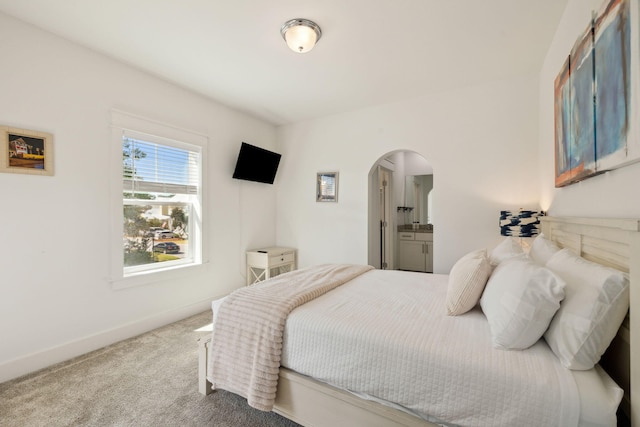 234 Grande Pointe Cir, Inlet Beach, FL 32461 - carpeted bedroom featuring arched walkways and baseboards
