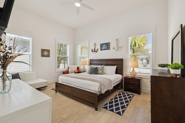 234 Grande Pointe Cir, Inlet Beach, FL 32461 - bedroom featuring light wood-type flooring and ceiling fan