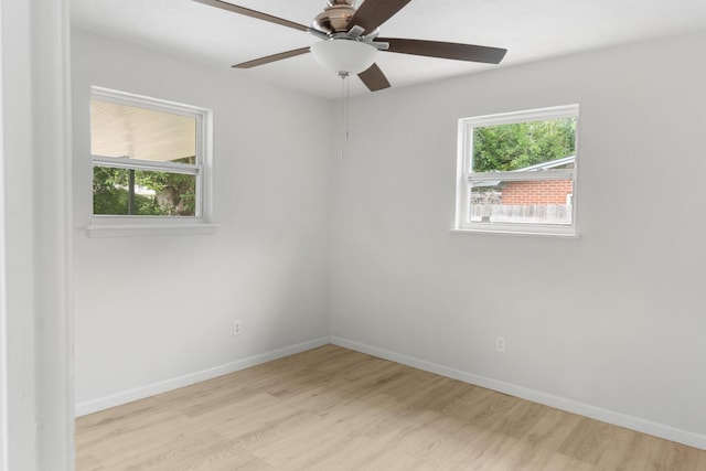 1023 W Webster Dr, Pensacola, FL 32505 - spare room with light wood-style floors and a ceiling fan