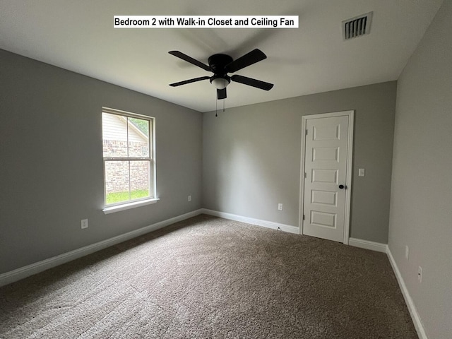 245 Cassady Ln, Crestview, FL 32539 - empty room featuring a ceiling fan and carpet floors