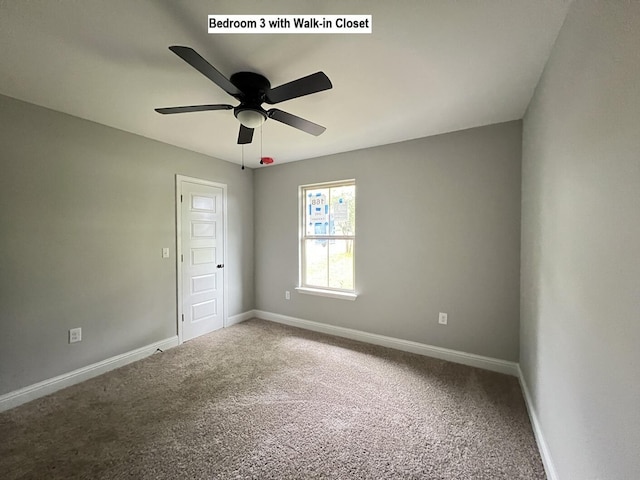 245 Cassady Ln, Crestview, FL 32539 - carpeted spare room with a ceiling fan and baseboards