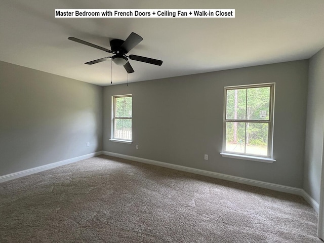 245 Cassady Ln, Crestview, FL 32539 - carpeted empty room featuring baseboards and ceiling fan