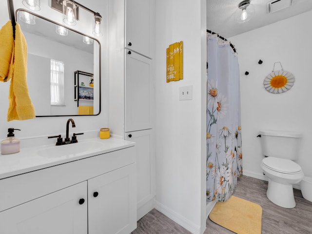 2016 E Three Putt Ln, Panama City, FL 32404 - full bath featuring vanity, wood finished floors, and a shower with curtain