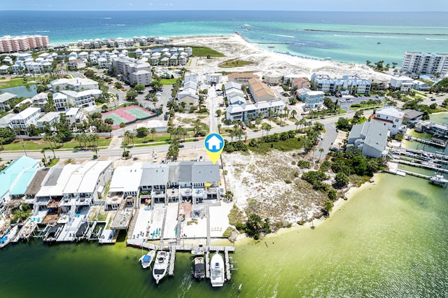 415 Gulf Shore Dr Unit 1, Destin, FL 32541 - aerial view of property and surrounding area with a nearby body of water