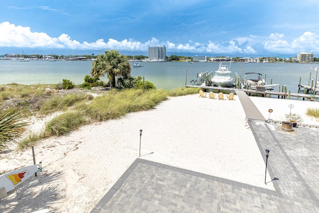 415 Gulf Shore Dr Unit 1, Destin, FL 32541 - water view with a dock