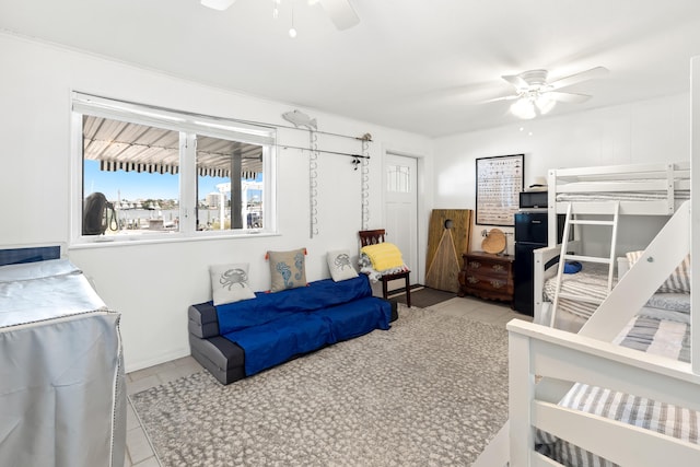 415 Gulf Shore Dr Unit 1, Destin, FL 32541 - bedroom featuring tile patterned floors and a ceiling fan