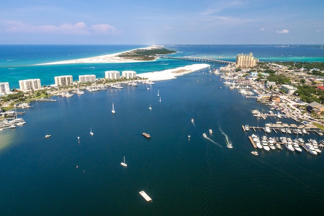 415 Gulf Shore Dr Unit 1, Destin, FL 32541 - aerial view of a nearby body of water and a marina