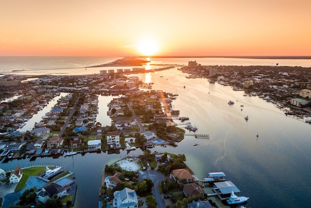 415 Gulf Shore Dr Unit 1, Destin, FL 32541 - aerial view at dusk of a water view