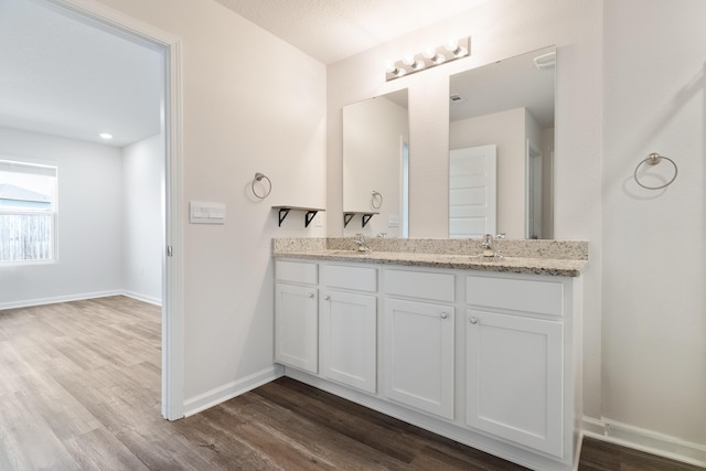 919 Sandbar Loop, Crestview, FL 32539 - full bathroom featuring double vanity and wood finished floors