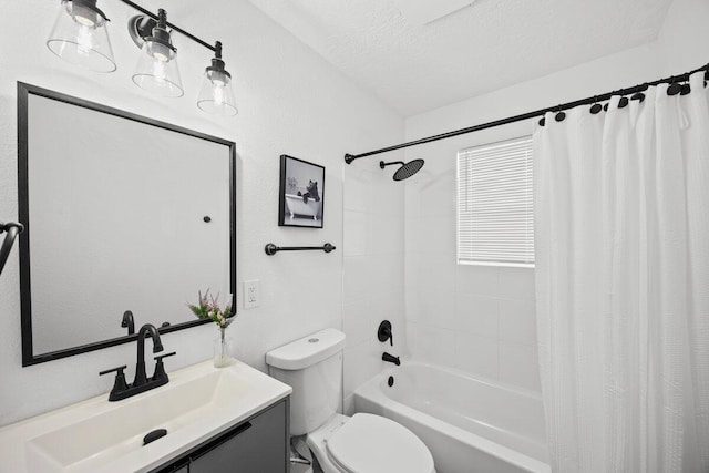 4352 Watkins St, Pace, FL 32571 - full bath with vanity, shower / bath combination with curtain, and a textured ceiling