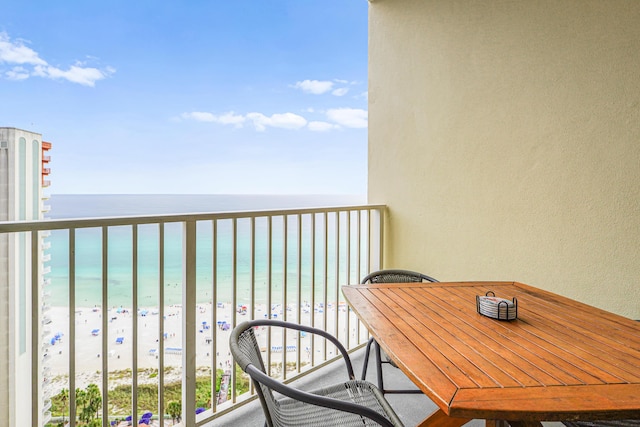 9900 S Thomas Dr Unit 2015, Panama City Beach, FL 32408 - balcony with view of water and beach