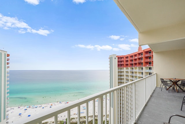 9900 S Thomas Dr Unit 2015, Panama City Beach, FL 32408 - balcony with view of water and beach