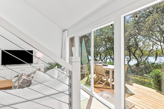 70 N Camp Creek Rd Unit 3, Inlet Beach, FL 32461 - unfurnished sunroom with lofted ceiling