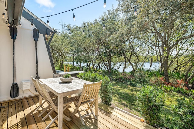 70 N Camp Creek Rd Unit 3, Inlet Beach, FL 32461 - wooden terrace with outdoor dining space