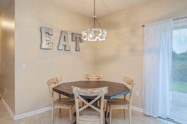 4530 Annabelle Ln, Crestview, FL 32539 - dining space with a chandelier and light tile patterned floors