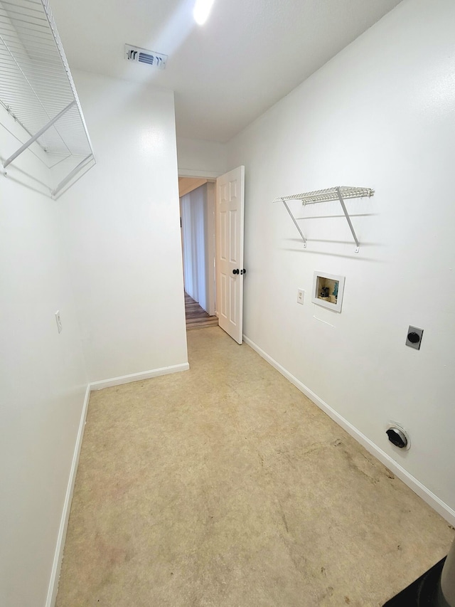 6868 E Bay Blvd, Navarre, FL 32566 - washroom featuring hookup for a washing machine, carpet flooring, and hookup for an electric dryer