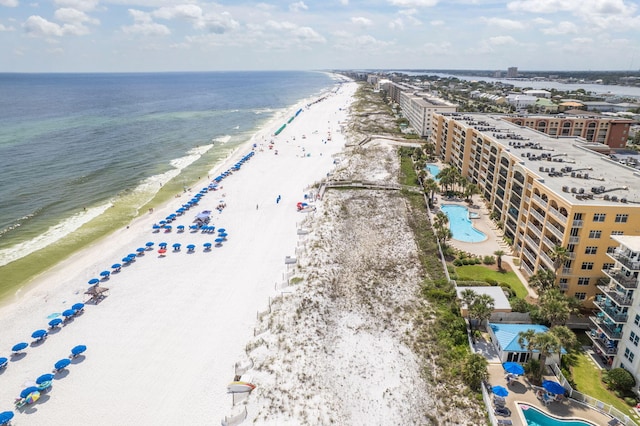 1150 Santa Rosa Blvd Unit 317, Fort Walton Beach, FL 32548 - drone / aerial view of extended coastline and a pool