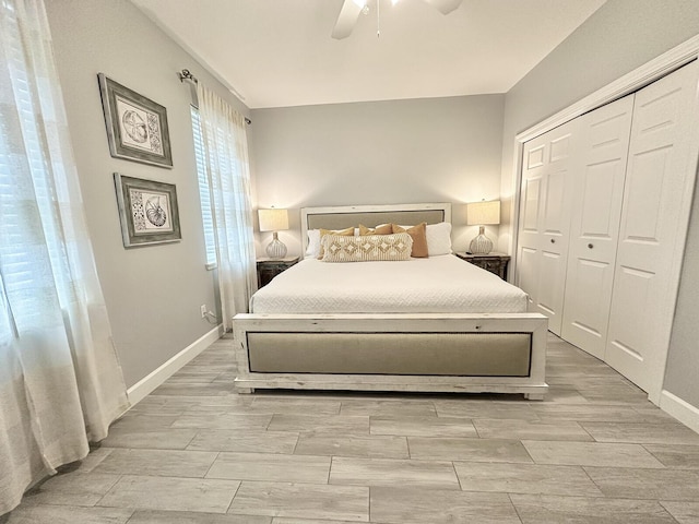 83 Sunfish St, Destin, FL 32541 - bedroom featuring a closet, ceiling fan, and wood tiled floors
