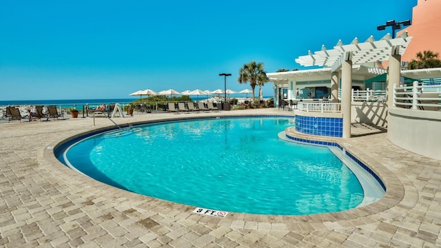 515 Tops L Beach Blvd # 301, Miramar Beach, FL 32550 - community pool with a patio area and a pergola