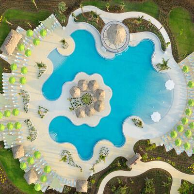 8668 Shell Sink Dr, Panama City Beach, FL 32413 - drone / aerial view of a pool