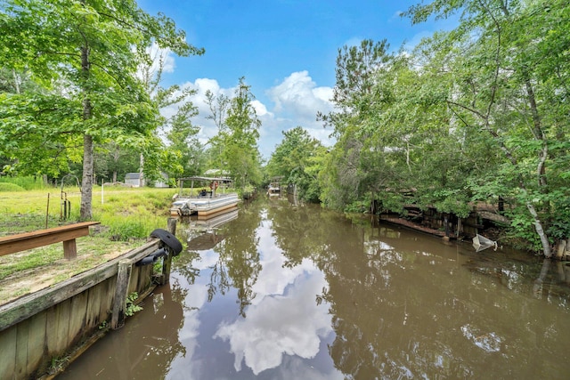 52 Lazy Bone St, Vernon, FL 32462 - water view with a dock and a tree filled landscape