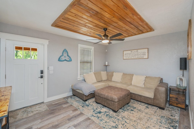 201 Anderson St, Crestview, FL 32536 - living area featuring wood finished floors and ceiling fan