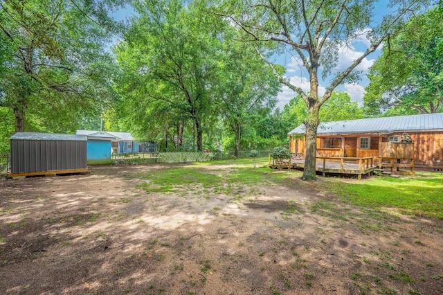 201 Anderson St, Crestview, FL 32536 - view of yard featuring a deck