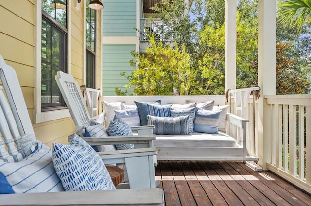 137 Cabana Trl, Santa Rosa Beach, FL 32459 - wooden terrace featuring outdoor lounge area