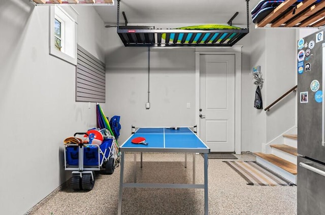 137 Cabana Trl, Santa Rosa Beach, FL 32459 - playroom with speckled floor and a garage