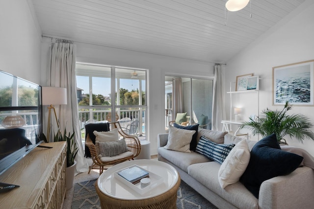 4984 W County Highway 30a Unit 5B, Santa Rosa Beach, FL 32459 - living room featuring lofted ceiling