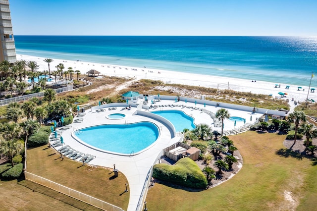 291 Scenic Gulf Dr Unit 400, Miramar Beach, FL 32550 - drone / aerial view of a pool area and extended coastline