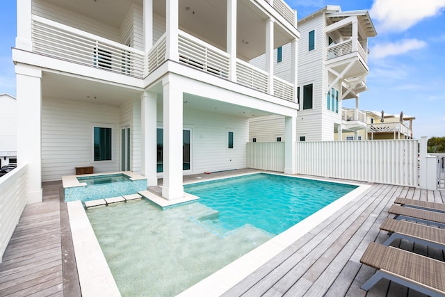 17 Palm Court Ln, Inlet Beach, FL 32461 - view of pool featuring a pool with connected hot tub and a patio