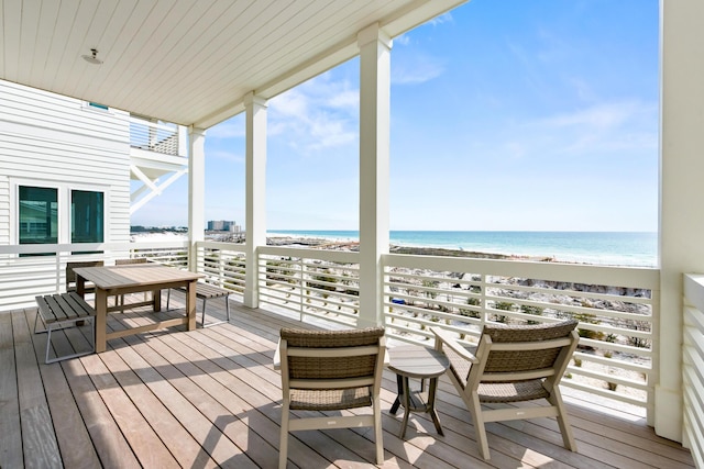 17 Palm Court Ln, Inlet Beach, FL 32461 - wooden terrace featuring view of water and beach
