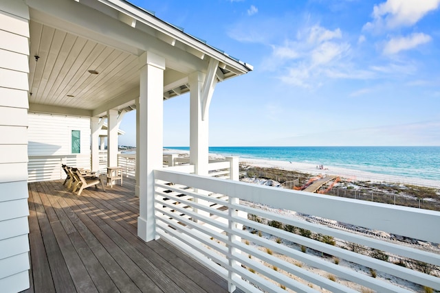 17 Palm Court Ln, Inlet Beach, FL 32461 - deck with view of water and beach