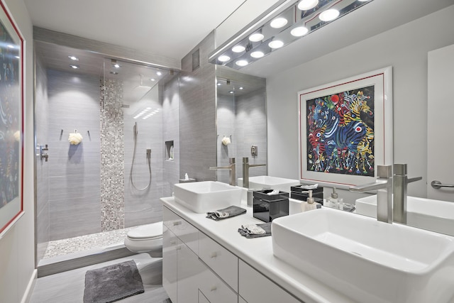 514 Gulf Shore Dr Unit 401, Destin, FL 32541 - bathroom with double vanity and walk in shower