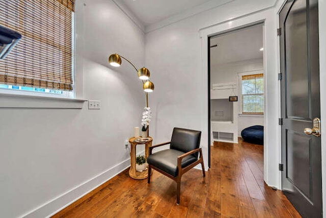23 The Greenway Loop, Inlet Beach, FL 32461 - sitting room featuring hardwood / wood-style floors and baseboards