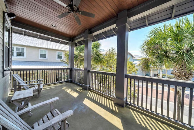 23 The Greenway Loop, Inlet Beach, FL 32461 - view of patio with ceiling fan