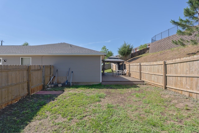 405 Bobby Dr, Crestview, FL 32536 - fenced backyard with a gazebo and a deck