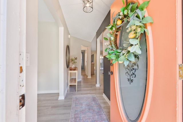 405 Bobby Dr, Crestview, FL 32536 - entryway featuring light wood-style flooring and lofted ceiling