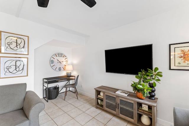 23223 Front Beach Rd # 112, Panama City Beach, FL 32413 - living area with light tile patterned flooring and baseboards