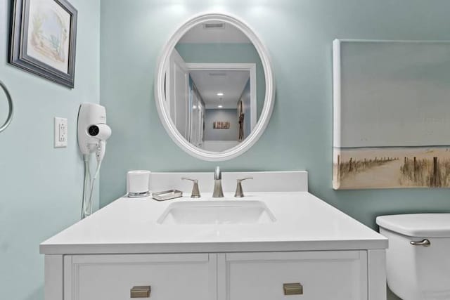 16701 Front Beach Rd Unit 1807, Panama City Beach, FL 32413 - bathroom featuring vanity and toilet