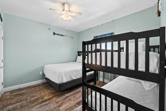 16701 Front Beach Rd Unit 1807, Panama City Beach, FL 32413 - bedroom with wood finished floors and a ceiling fan