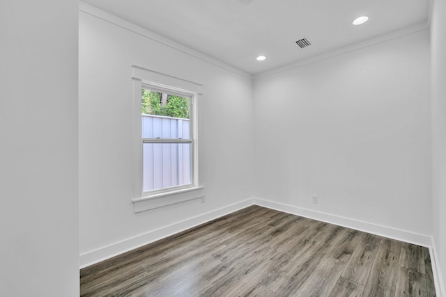 2672 Chat Holley Rd, Santa Rosa Beach, FL 32459 - unfurnished room featuring wood finished floors, recessed lighting, and ornamental molding