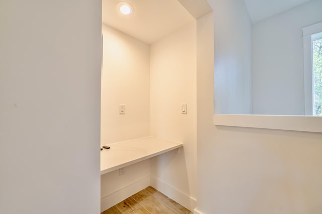 116 E Georgie Pt, Washington, FL 32459 - bathroom with baseboards and wood finished floors