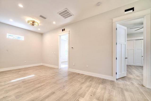 116 E Georgie Pt, Washington, FL 32459 - unfurnished room featuring light wood finished floors, a smoke detector, and recessed lighting